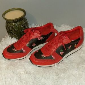 Red Floral Coach Rebecca II Sneaker Style Q9102